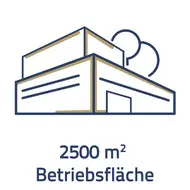2500 Quadratmeter Betriebsfläche