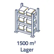 1500 Quadratmeter Hochregallager